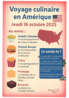 Affiche repas américain