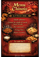 Menu chinois du 5 fevrier 2026